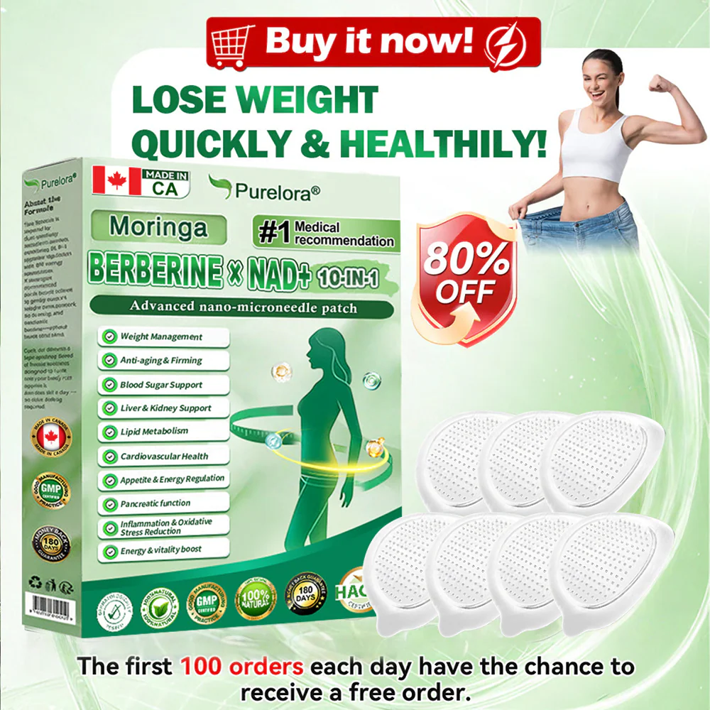 ๐ฅ New Arrival | Pureloraยฎ Moringa Berberine ร NADโบ 10-in-1 Nano Microneedle Patch (Just once daily, visible changes in 7 days) โ
Supports weight management, loose skin, diabetes care, sleep apnea, joint comfort, and more